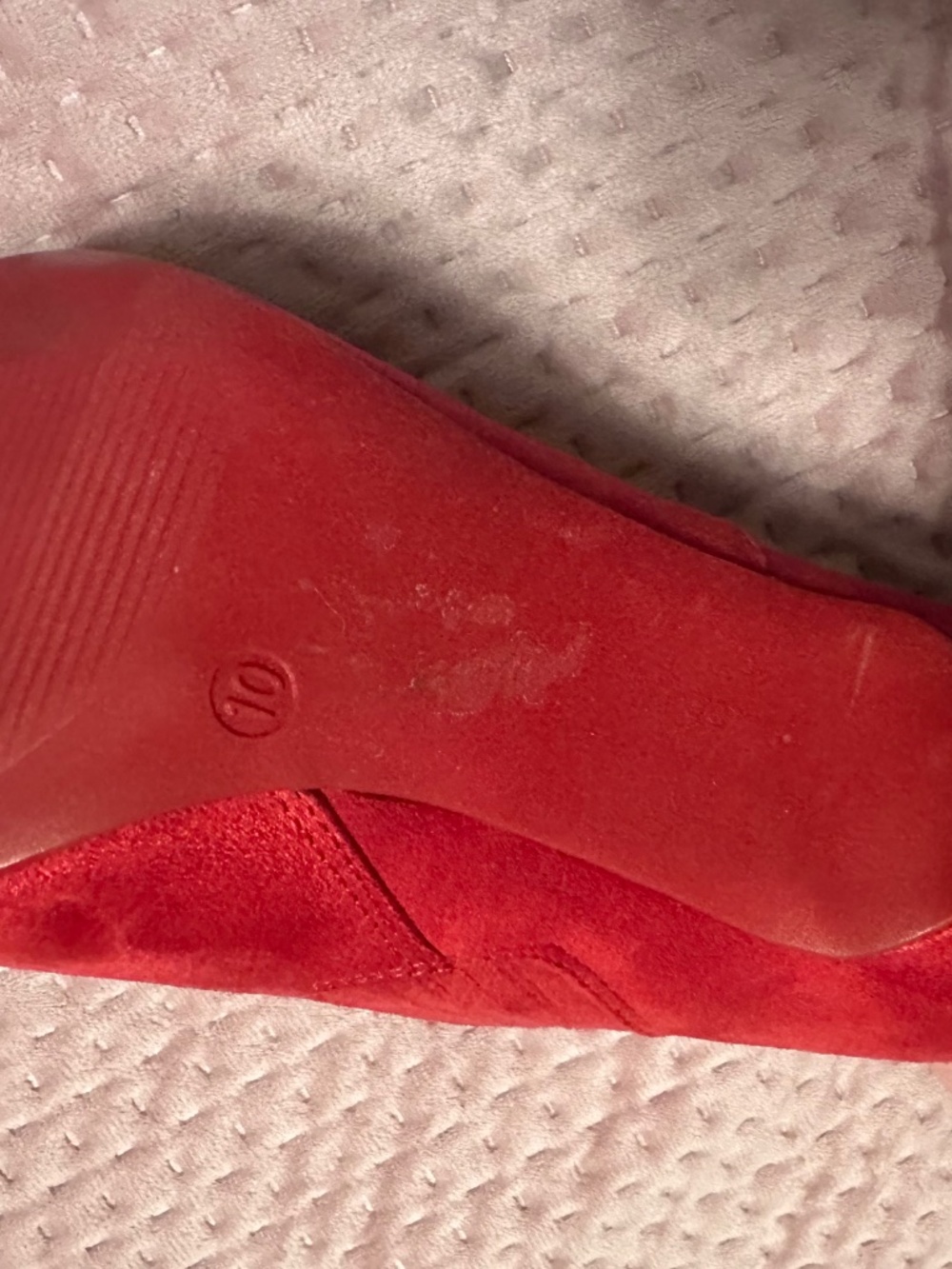 Red suede boots - Picture 3 of 6